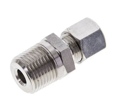 1/2'' NPT Macho x 10L Anillo de corte recto de acero inoxidable 315 Barra DIN 2353