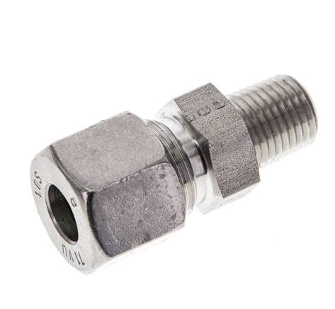 1/4'' NPT Macho x 10S Anillo de corte recto de acero inoxidable 630 Barra DIN 2353