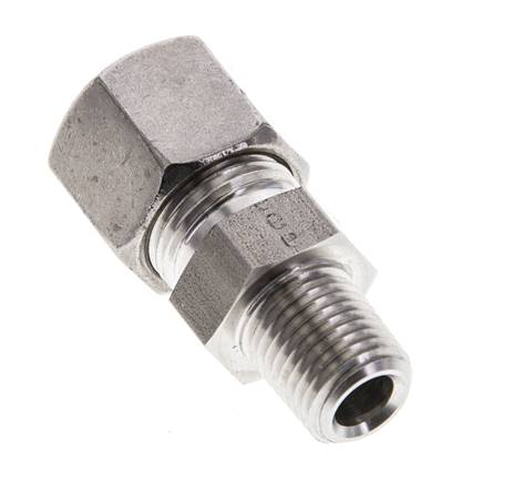 1/4'' NPT Macho x 10S Anillo de corte recto de acero inoxidable 630 Barra DIN 2353