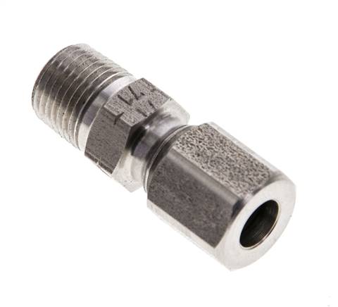 1/8'' NPT Macho x 6LL Anillo de corte recto de acero inoxidable 100 Bar DIN 2353