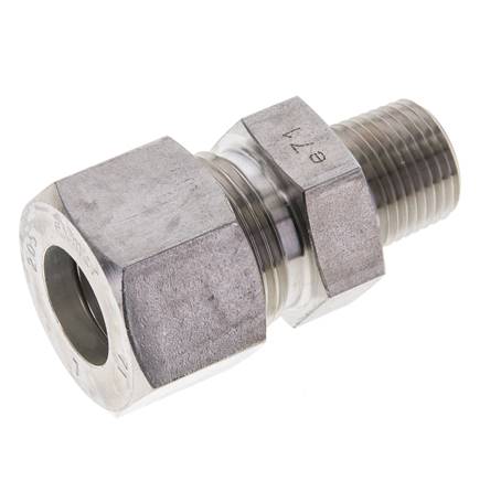1/2'' NPT Macho x 20S Racor de compresión recto de acero inoxidable 400 Bar DIN 2353