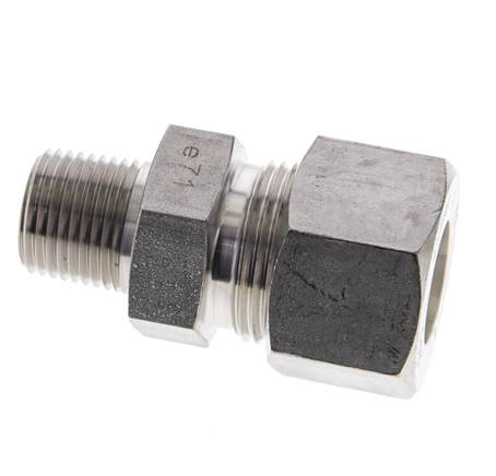 1/2'' NPT Macho x 20S Racor de compresión recto de acero inoxidable 400 Bar DIN 2353