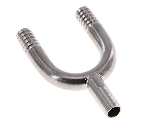 Conector de manguera en Y de acero inoxidable 1.4301 de 9 mm (3/8'')