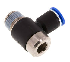Codo en L de 12mm x R1/2'' en forma de L con rosca macho Latón/PA 66 NBR Interior Hexágono Giratorio