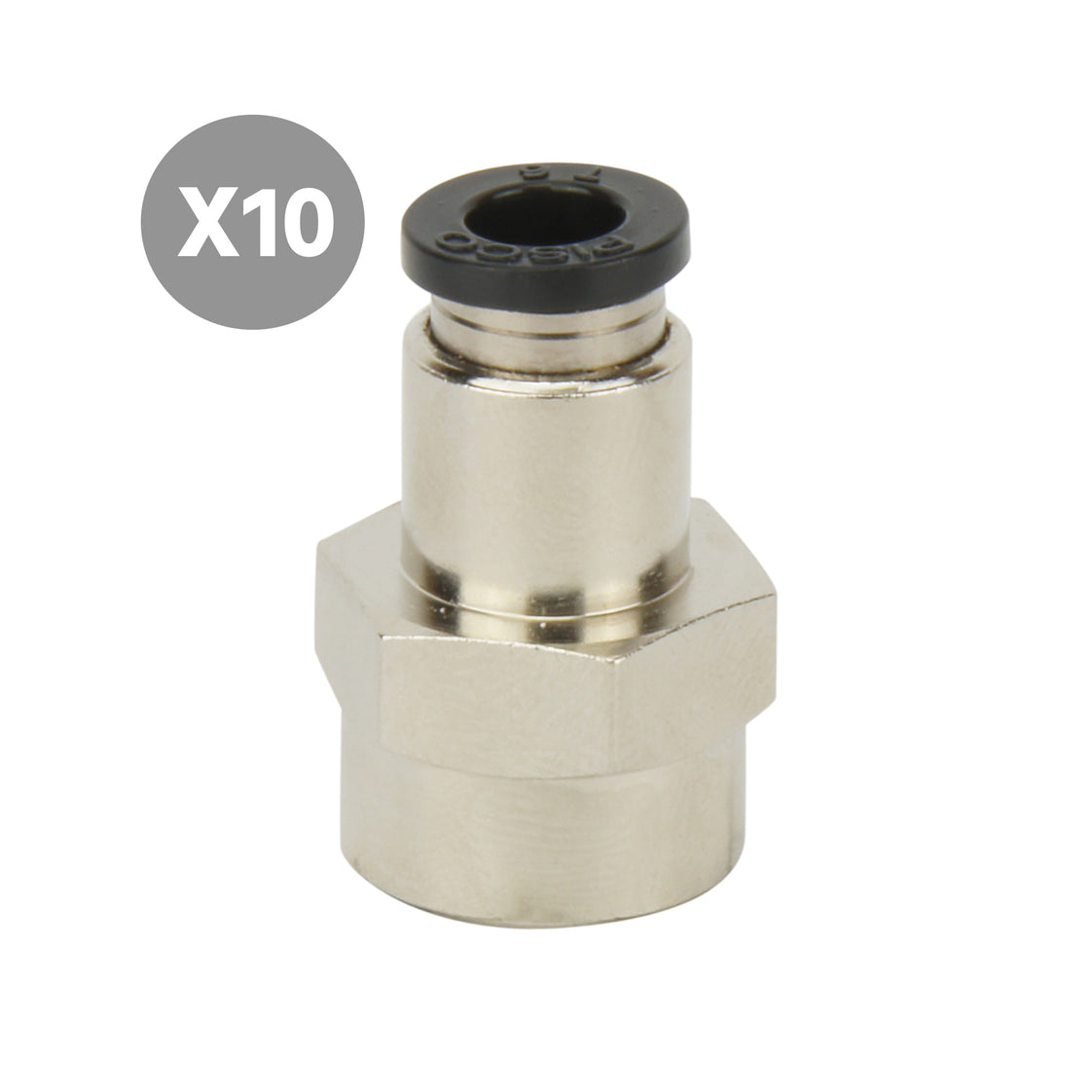8mmxRc1/4'' Hembra Recto Push Fit [10 piezas]