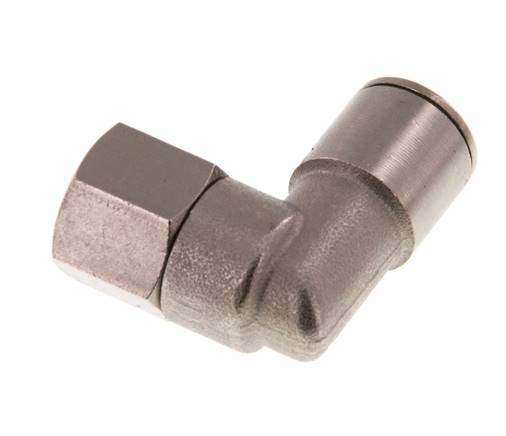 Codo de 90 grados 10mm x G1/4'' con rosca hembra Latón NBR Giratorio
