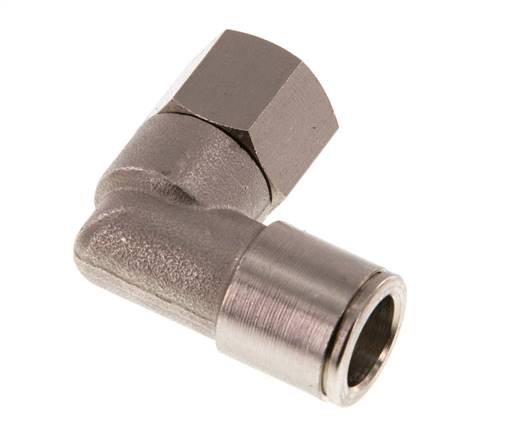 Codo de 90 grados 10mm x G1/4'' con rosca hembra Latón NBR Giratorio