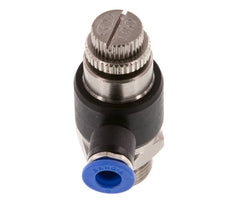 Silenciador de control de flujo Codo de salida de contador 6 mm - G3/8'' Latón/PA 66