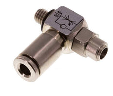 Válvula de control de flujo Codo Meter-In 4 mm - M5 Latón Tornillo Ranurado Banjo