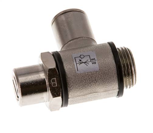 Válvula reguladora de caudal Codo de salida de contador 10 mm - G3/8'' Latón Tornillo ranurado Banjo