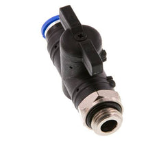 Válvula de bola recta de 2 vías 8 mm - G1/4'' Plástico/Latón
