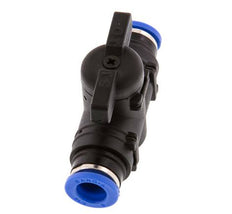 Válvula de bola recta de 2 vías 8 mm plástico/latón