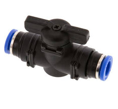 Válvula de bola recta de 2 vías 8 mm plástico/latón