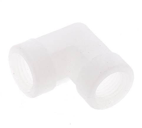 Racor acodado de 90 grados G1/4'' hembra Polipropileno (pp) 10bar (140,5psi) FDA