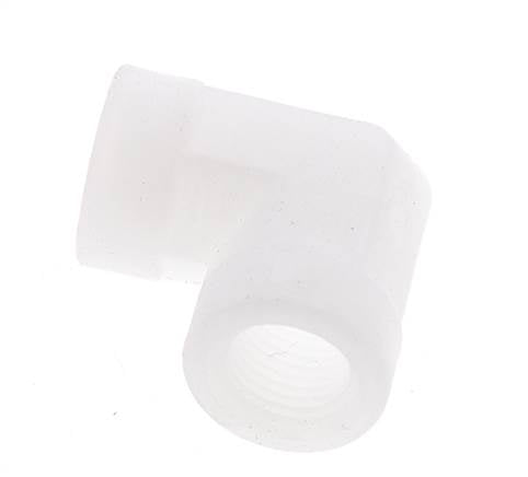 Racor acodado de 90 grados G1/4'' hembra Polipropileno (pp) 10bar (140,5psi) FDA