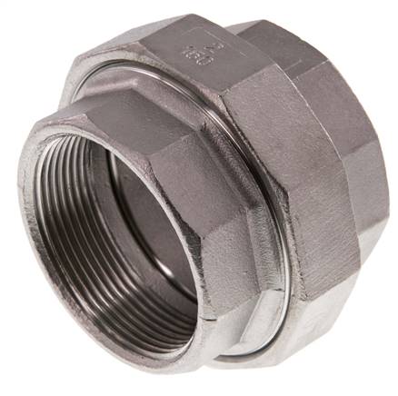 Rp 2'' acero inoxidable espiga doble 3 piezas con cierre cónico 16 Bar