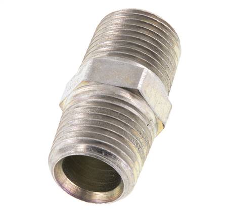 1/2'' NPT Zincado Acero Espiga Doble 210 Bar - Hidráulico