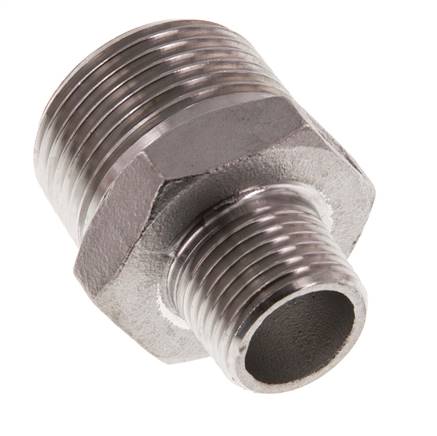 R 1'' x R 1/2'' Acero inoxidable de doble espiga 16 Bar