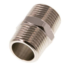 R 1/2'' Niple Doble de Latón Niquelado 16 Bar [2 Piezas]