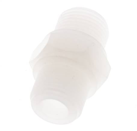 Espiga doble G3/8'' PVDF 10bar (140,5psi) FDA 22mm Hex.