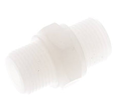 Espiga doble G3/8'' PVDF 10bar (140,5psi) FDA 22mm Hex.