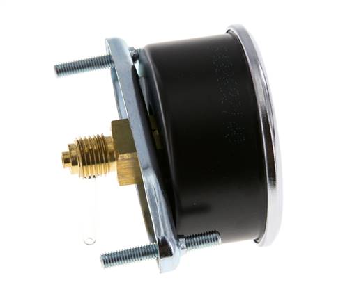 0..6 Bar (0..87 psi) Manómetro de montaje en panel Acero/Latón 63 mm Clase 2.5 (Soporte)
