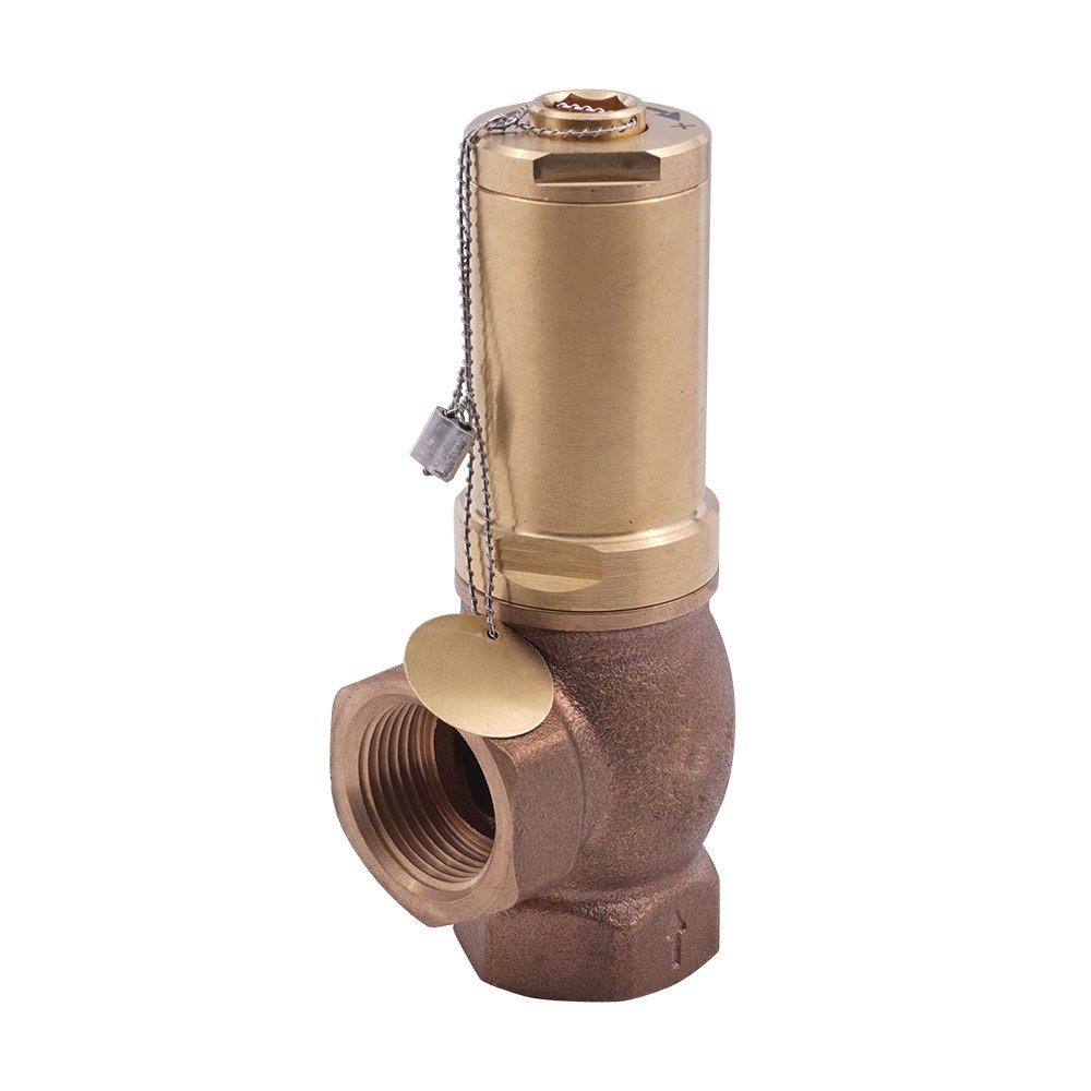 G2" Válvula de alivio de latón 0,5 - 2,5 bar / 7,25 - 36,25 psi