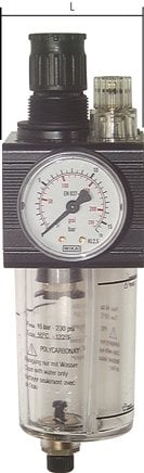 FRL G1/2'' 1400l/min 0,5-10,0bar/7-145psi Combo 1