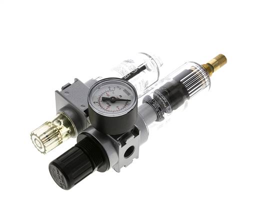 FRL 2 Partes G1/4'' 700l/min 0.5-10.0bar/7-145psi Auto 40 mm Manómetro Policarbonato Multifix 0