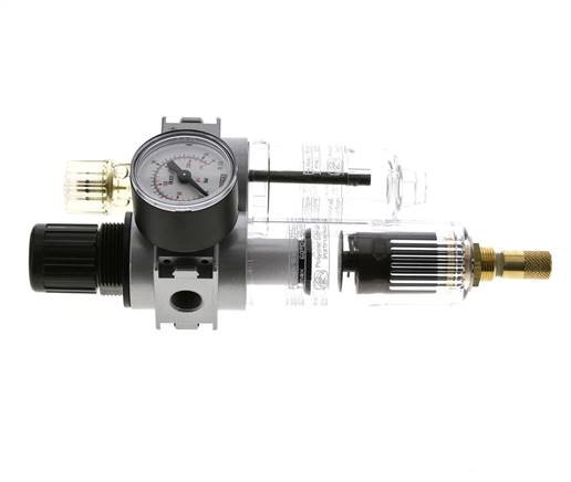 FRL 2 Partes G1/4'' 700l/min 0.5-10.0bar/7-145psi Auto 40 mm Manómetro Policarbonato Multifix 0