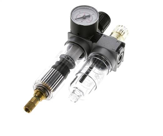 FRL 2 Partes G1/8'' 700l/min 0.5-10.0bar/7-145psi Auto 40 mm Manómetro Policarbonato Multifix 0