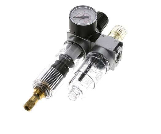 FRL 2 Partes G1/4'' 700l/min 0.2-6.0bar/3-87psi Auto 40 mm Manómetro Policarbonato Multifix 0