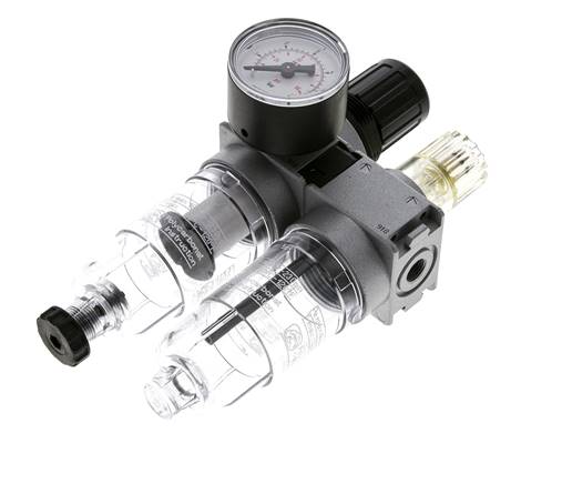 FRL 2 Partes G1/8'' 700l/min 0.1-3.0bar/1-44psi Semi-Auto 40 mm Manómetro Policarbonato Multifix 0