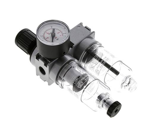 FRL 2 Partes G1/4'' 700l/min 0.5-10.0bar/7-145psi Semi-Auto 40 mm Manómetro Policarbonato Multifix 0