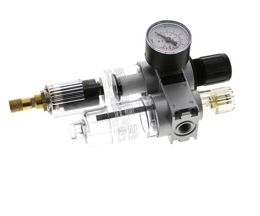 FRL 2 Partes G1/4'' 700l/min 0.2-6.0bar/3-87psi Auto 40 mm Manómetro Policarbonato Multifix 0