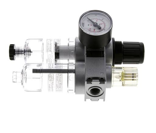 FRL 2 Partes G1/4'' 700l/min 0.5-10.0bar/7-145psi Semi-Auto 40 mm Manómetro Policarbonato Multifix 0