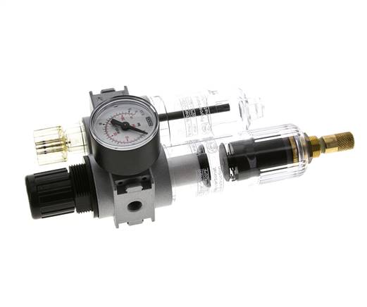 FRL 2 Partes G1/8'' 700l/min 0.5-10.0bar/7-145psi Auto 40 mm Manómetro Policarbonato Multifix 0