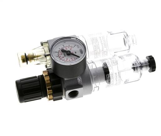 FRL 2 Partes G1/4'' 350l/min 0.5-6.0bar/7-87psi Semi-Auto Policarbonato Estándar 0