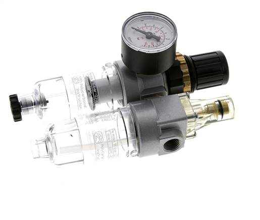 FRL 2 Partes G1/4'' 350l/min 0.5-6.0bar/7-87psi Semi-Auto Policarbonato Estándar 0