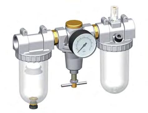 FRL 3 Partes G3/4'' 3200l/min 0.5-16.0bar/7-232psi Auto Policarbonato Estándar 3