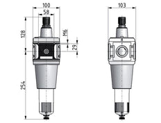 Filtro regulador G1'' 15000l/min 0,2-6,0bar/3-87psi Multifix 5
