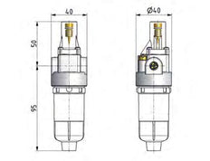 Lubricador G1/4'' Metálico Estándar 0