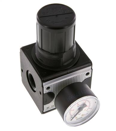 Regulador de presión de precisión G1/2'' 8700l/min 0.5-10.0bar/7-145psi de fundición de zinc Multifix 2