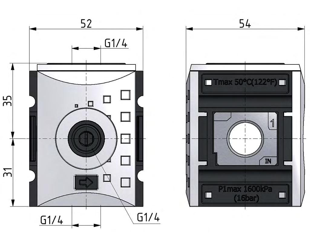 Distribuidor G1/4 2700 l/min con Interruptor de Presión Futura 1