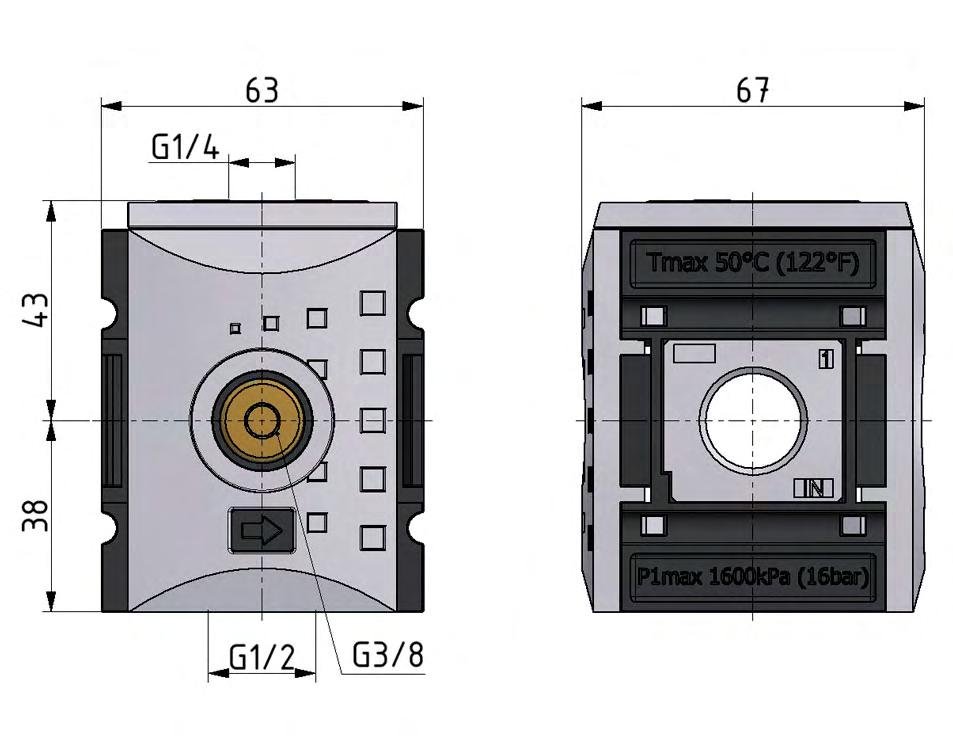 Distribuidor G3/8 7250 l/min con Interruptor de Presión Futura 2