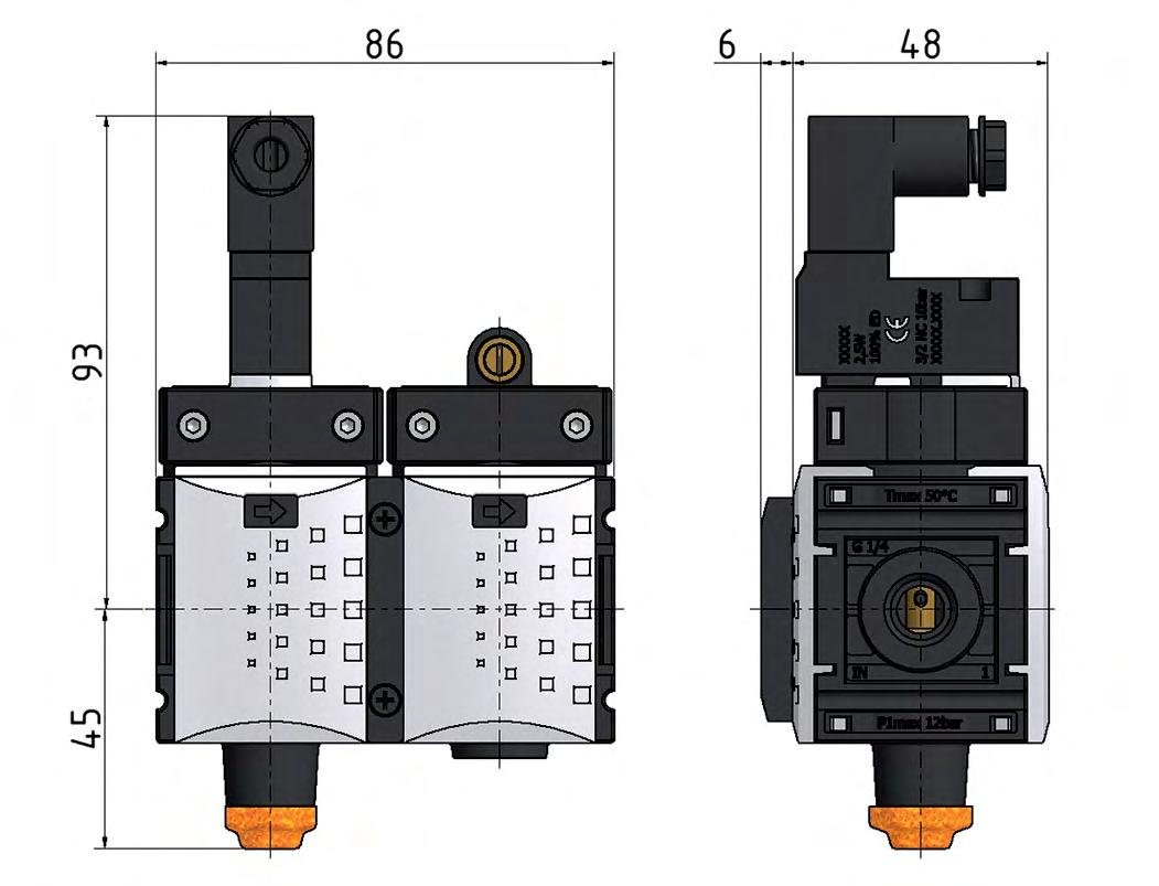 Válvula de arranque suave 1/4'' 24VDC 1300l/min Futura 0
