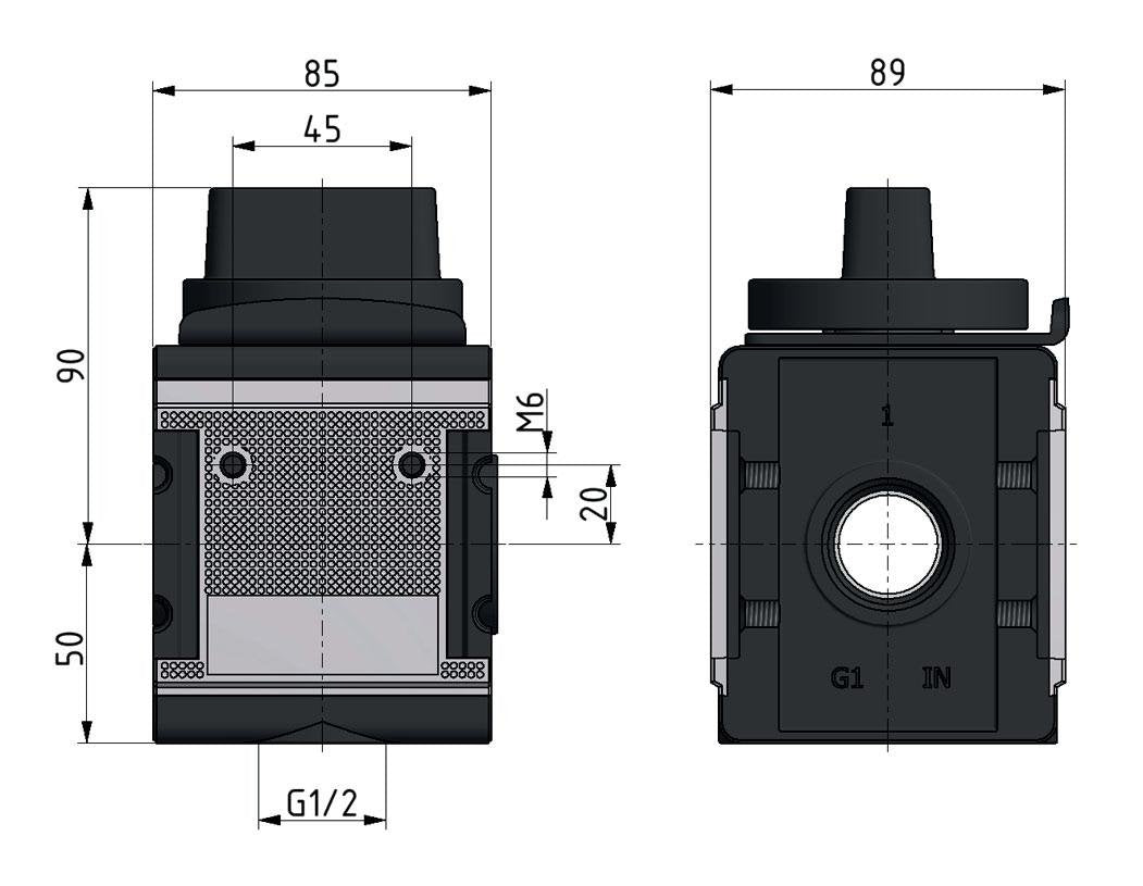 Válvula de bola 3/2 G1 25000 l/min Multifix 4