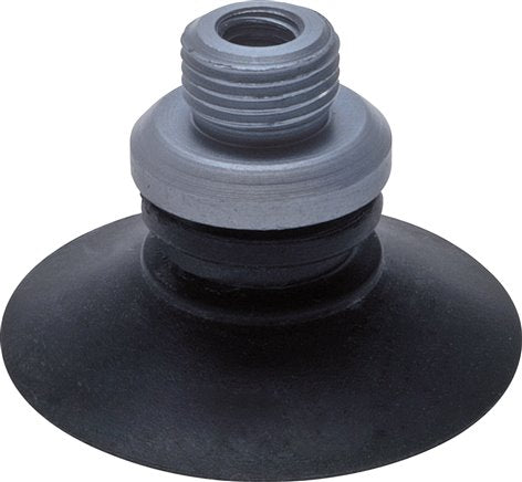 Ventosa Plana Silicona Transparente 28 mm Recorrido 1 mm y Nervaduras de Soporte