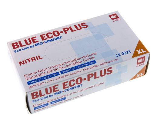 Guantes desechables de nitrilo sin polvo tamaño XL (100 unidades) Covid