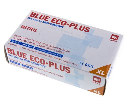 Guantes desechables de nitrilo sin polvo tamaño XL (100 unidades) Covid